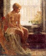 Mulhaupt, Frederick John Nude Seated by a Window Sweden oil painting reproduction